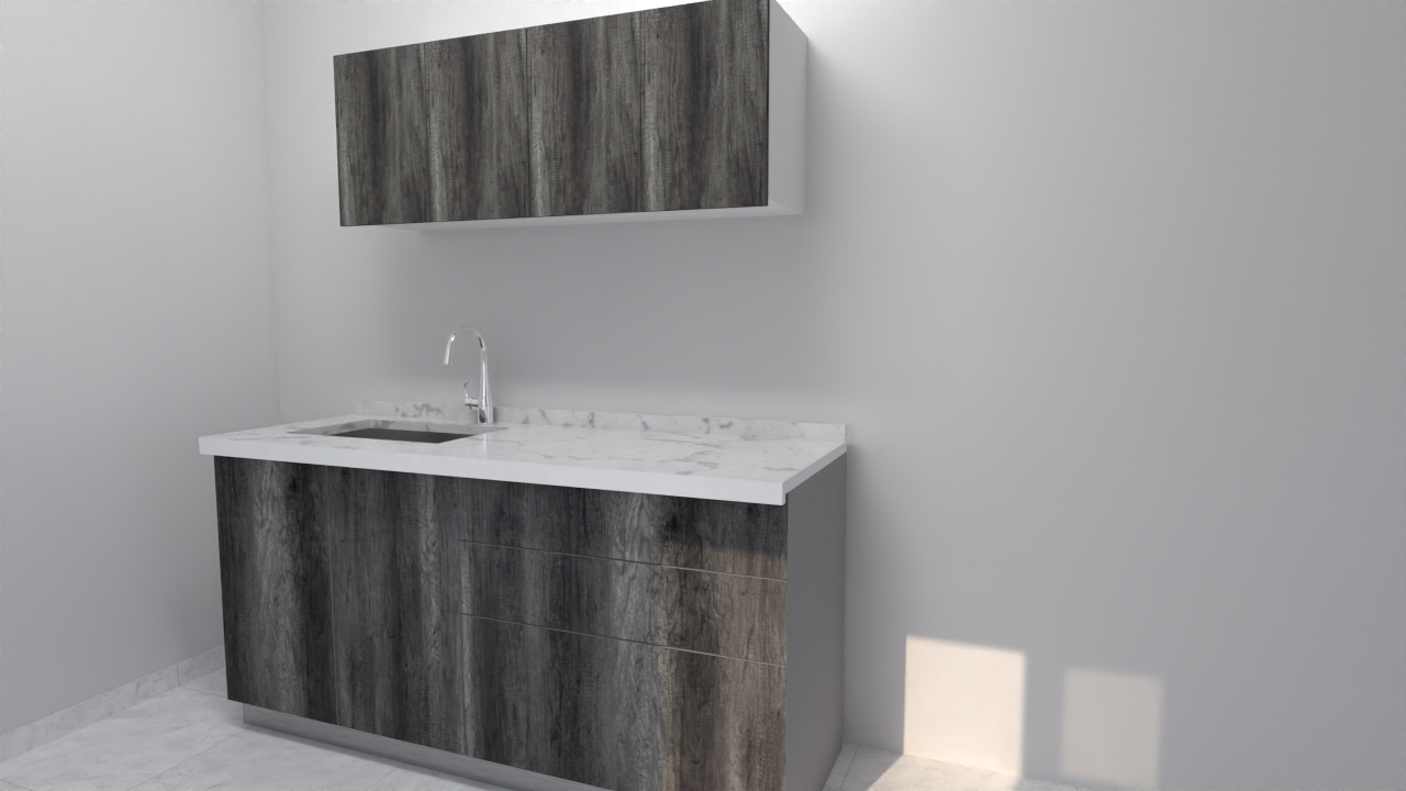 cocineta basica con modulo superior